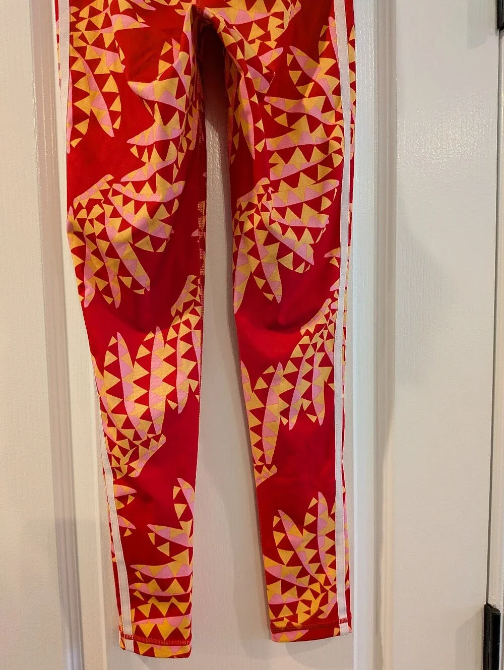FARM Rio x Adidas Sports Bra & Leggings Activewear Set Red Tropical Size S & XS